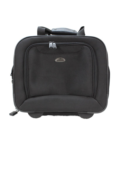 Samsonite Unisex Adults Zippered Structured Rolling Briefcase Black