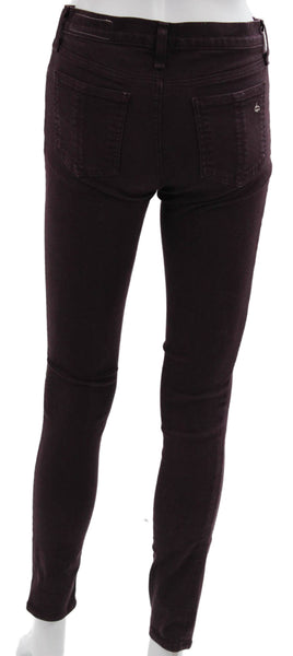 Rag & Bone Jean Womens Purple Skinny Jeans Low Rise Cotton Blend Size 26