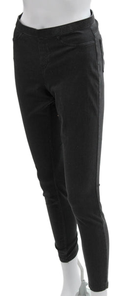 Hue Women Jegging Gray Cotton Blend Solid Size S