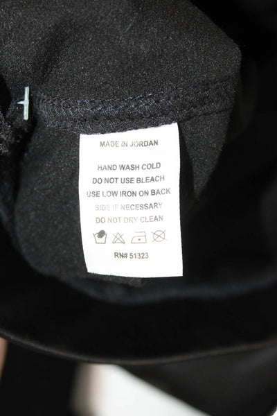 Vince Camuto Women Black Polyurethane Ankle Leggings Zip Closure Size S