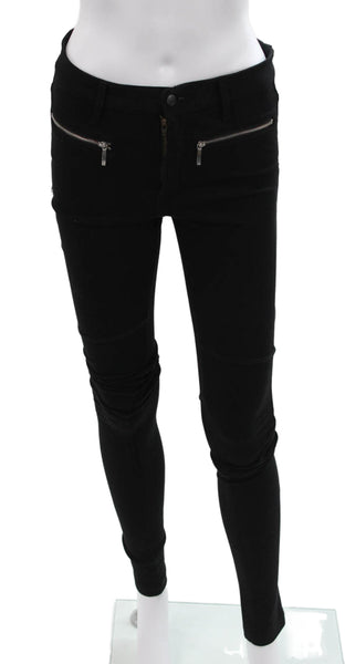 Joe's Collection Women Skinny Black Jeans Cotton Blend Zip Inseam 33 Size 26