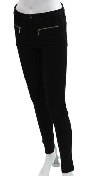 Joe's Collection Women Skinny Black Jeans Cotton Blend Zip Inseam 33 Size 26