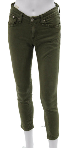Rag & Bone Jean Womens Skinny Jeans Green Size 26