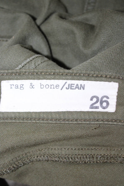 Rag & Bone Jean Womens Skinny Jeans Green Size 26