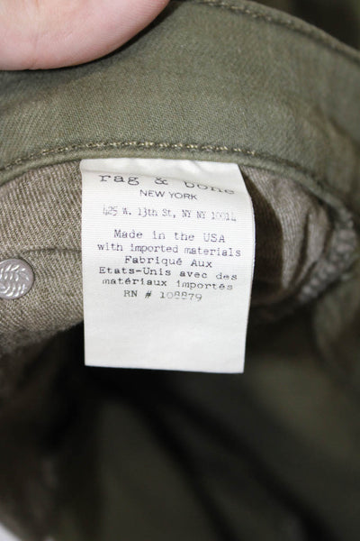 Rag & Bone Jean Womens Skinny Jeans Green Size 26