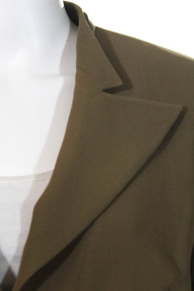 Giorgio Armani Brown Silk Buttoned Tie Waist Blazer Size IT 40