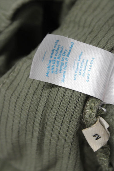 Marine Layer Mens Chino Pants Green Button 50% Organic Cotton Size M