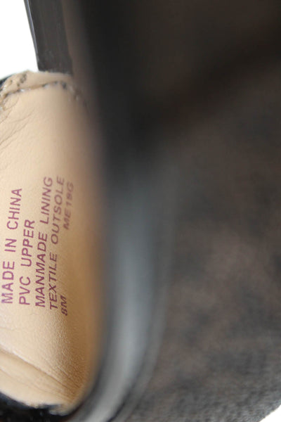 Michael Michael Kors Womens Leather Monogram Logo Accent Flats Brown Size 8