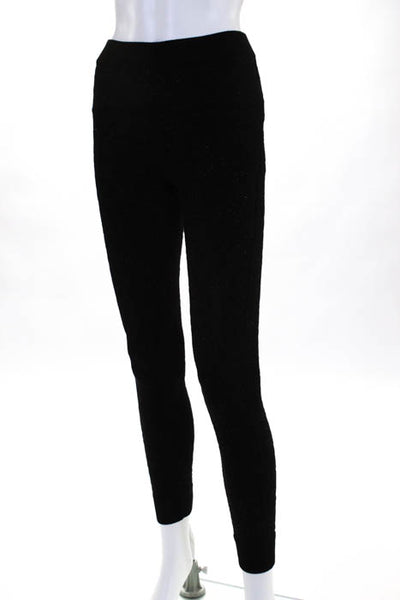 Fendi Black Wool Sheer Skinny Leggings Size Italian 38 NEW $500