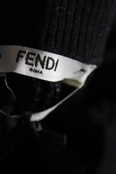 Fendi Black Wool Sheer Skinny Leggings Size Italian 38 NEW $500