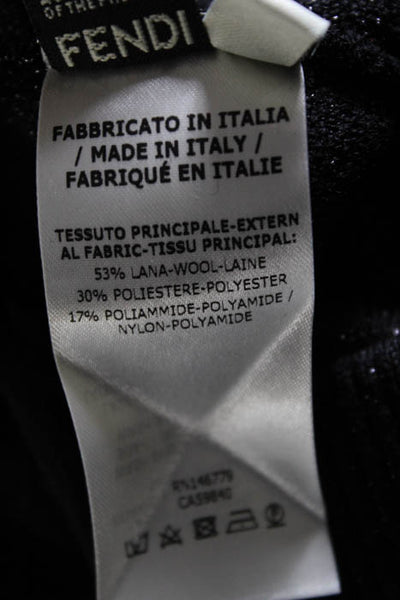 Fendi Black Wool Sheer Skinny Leggings Size Italian 38 NEW $500