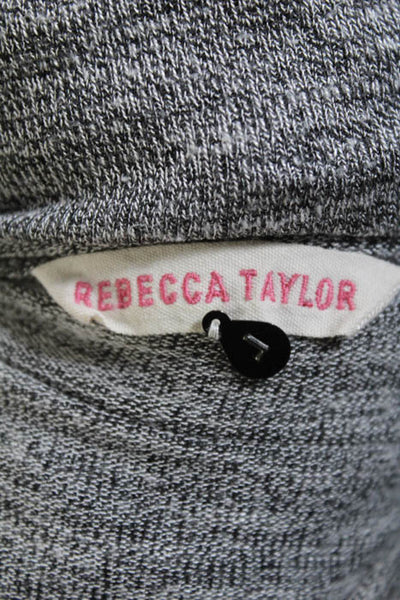 Rebecca Taylor Grey Crew Neck Long Sleeve Sweater Top Size Large