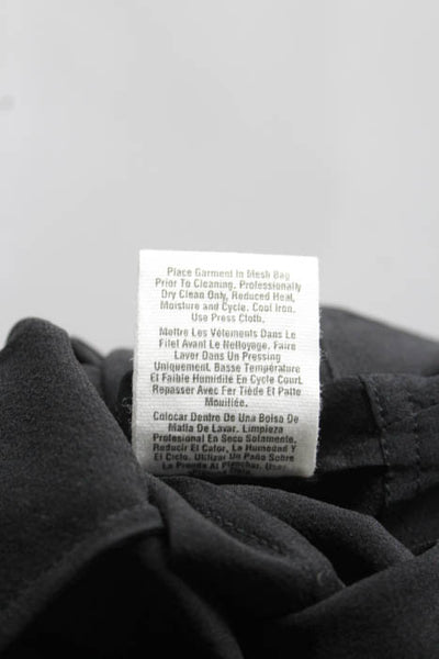 Pure DKNY Black Sheer Short Sleeve Tunic Blouse Size Large