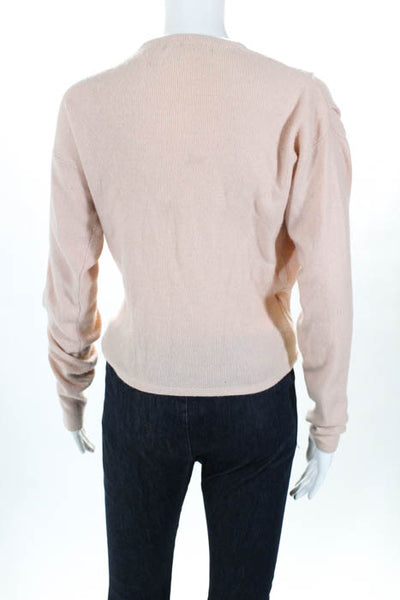 Tse Pink Cashmere Faux Wrap V-Neck Sweater Size Medium