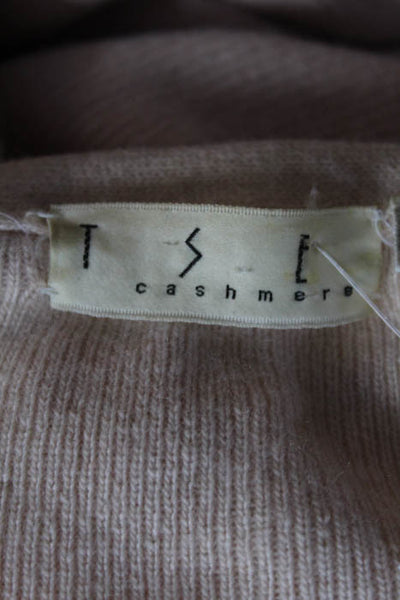 Tse Pink Cashmere Faux Wrap V-Neck Sweater Size Medium