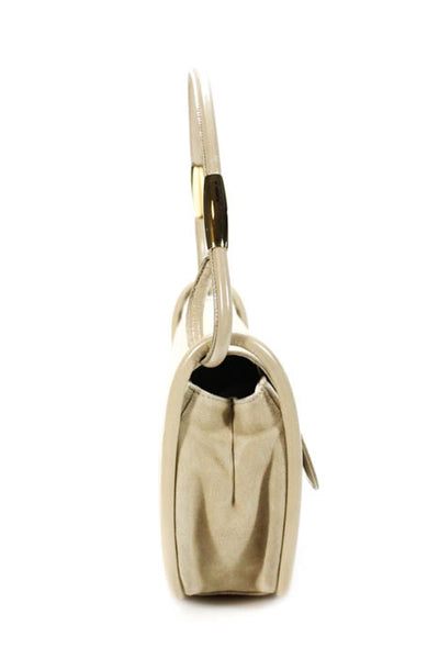 Gucci Beige Suede Leather Trim Shoulder Handbag