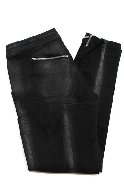 Alexander McQueen Black Cotton Zipper Fly Skinny Cropped Jeans Size Italian 38
