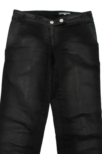 Alexander McQueen Black Cotton Zipper Fly Skinny Cropped Jeans Size Italian 38