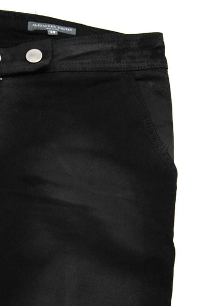 Alexander McQueen Black Cotton Zipper Fly Skinny Cropped Jeans Size Italian 38
