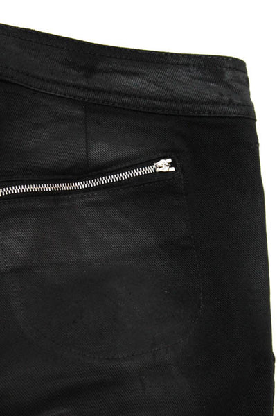 Alexander McQueen Black Cotton Zipper Fly Skinny Cropped Jeans Size Italian 38