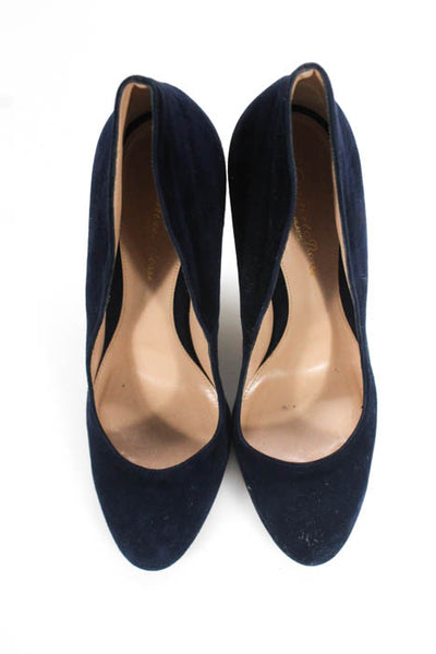 Gianvito Rossi Black Suede Ellipsis Pumps Size 38 8