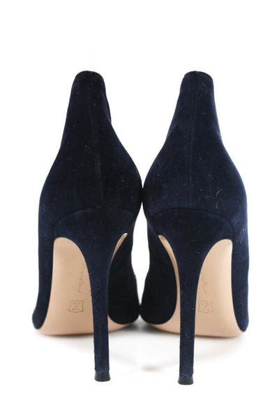 Gianvito Rossi Black Suede Ellipsis Pumps Size 38 8