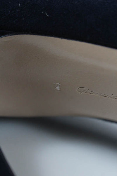 Gianvito Rossi Black Suede Ellipsis Pumps Size 38 8