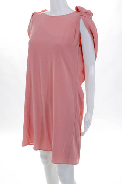 Prada Pink Silk Scoop Back Sleeveless Shift Dress Size 44