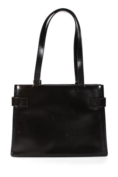 Gucci Brown Leather Gold Tone Hardware Tote Shoulder Bag