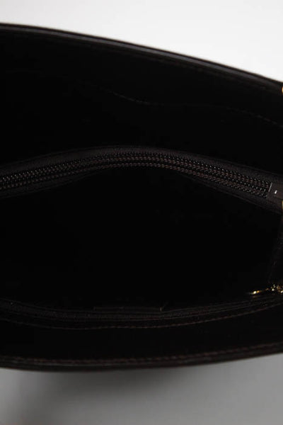 Gucci Brown Leather Gold Tone Hardware Tote Shoulder Bag