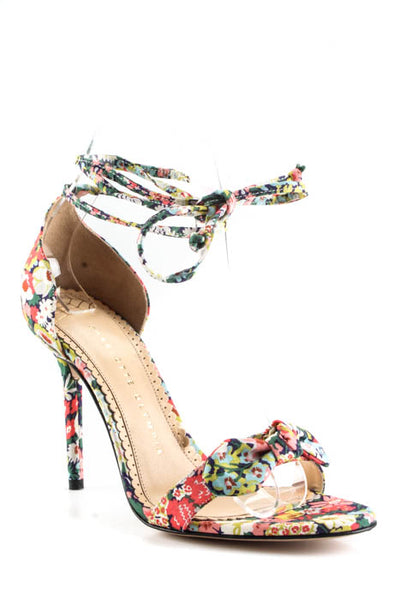 Charlotte Olympia Green Liberty Print Shelley Pumps Size 39 9 $625 NEW IN BOX