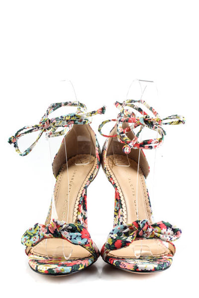 Charlotte Olympia Green Liberty Print Shelley Pumps Size 39 9 $625 NEW IN BOX