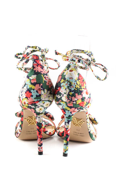 Charlotte Olympia Green Liberty Print Shelley Pumps Size 39 9 $625 NEW IN BOX