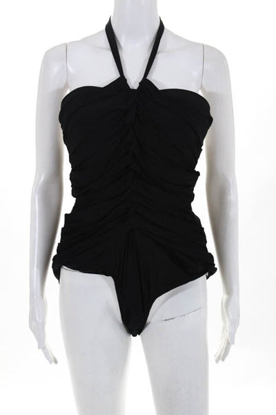 Spanx Black Drawstring Halter One Piece Size 18 NEW