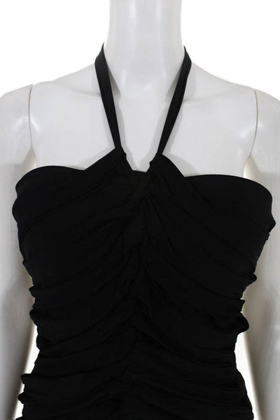 Spanx Black Drawstring Halter One Piece Size 18 NEW