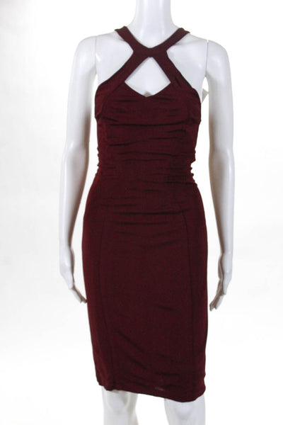 Cut 25 Womens Diamond Cut Outs Bodycon Sleeveless Dress Red Size 8 10767551