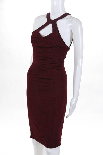 Cut 25 Womens Diamond Cut Outs Bodycon Sleeveless Dress Red Size 8 10767551