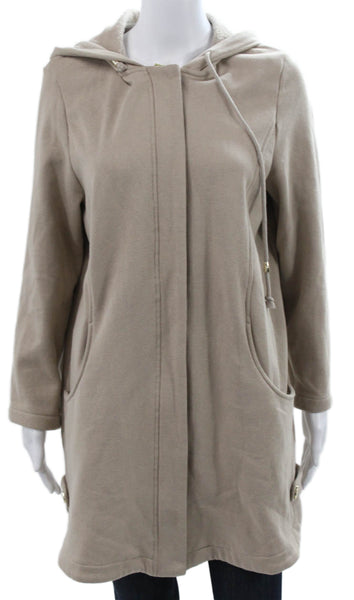 Scandia Woods Women Beige Basic Jacket Button Long Sleeve Size M