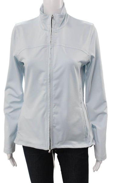 InPhorm Women Basic Jacket Blue Zip Long Sleeve Size M