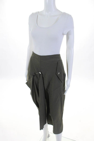 Tibi Womens Knee Length Moss Washed Skirt Green Size 10 11028720