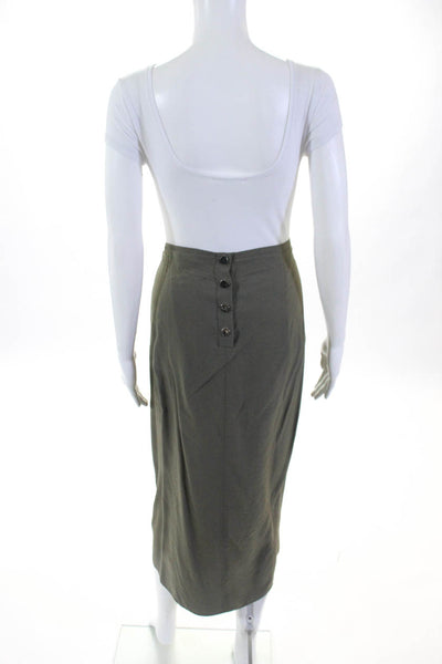 Tibi Womens Knee Length Moss Washed Skirt Green Size 10 11028720