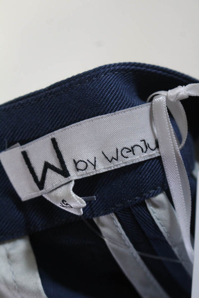W By WenJun Womens Blue Pink Double Striped Leg Trouser Pants Size Extra Small