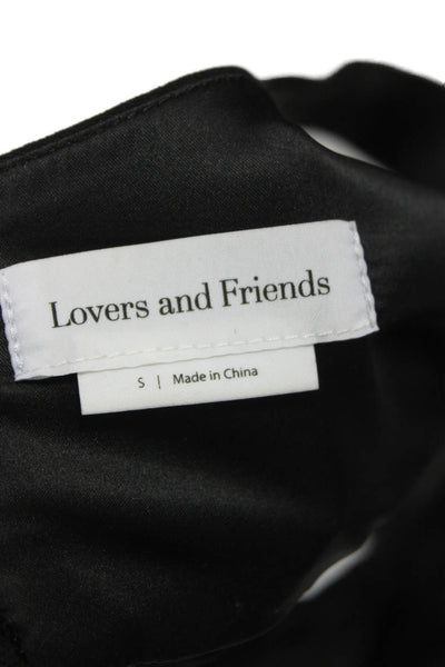 Lovers + Friends Women Bodycon Dress Black Scoop Neck Sleeveless Zip Size S