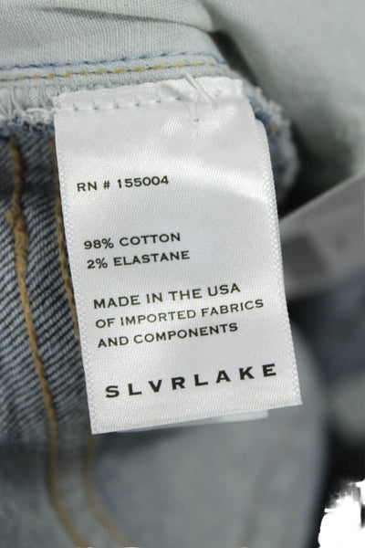 Slvrlake Womens Blue Ankle Jeans Mid-Rise Cotton 25in Inseam Size 26