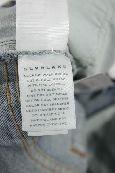 Slvrlake Womens Blue Ankle Jeans Mid-Rise Cotton 25in Inseam Size 26