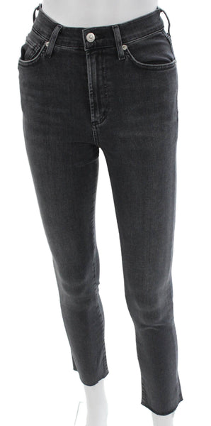 Citizens of Humanity Womens Skinny Gray Mid Rise Cotton Blend Jeans 26in Size 25