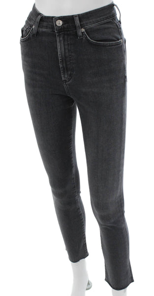 Citizens of Humanity Womens Skinny Gray Mid Rise Cotton Blend Jeans 26in Size 25