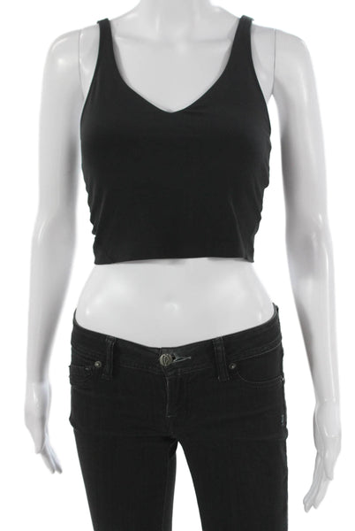 Lululemon Women's Scoop Neck Strappy Sport Bra Black Sz 4
