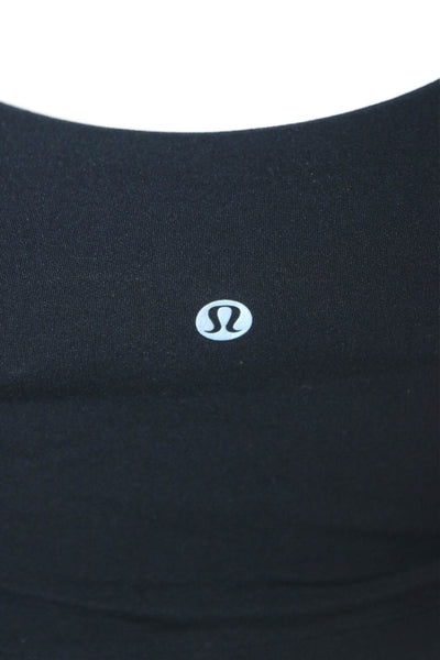 Lululemon Women's Scoop Neck Strappy Sport Bra Black Sz 4