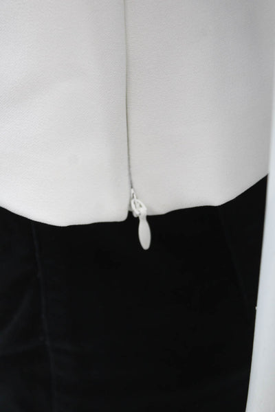 Zara Women Basic Halter Tank Sleeveless White Polyester Zip Size L